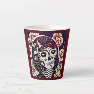 Dag van de Dode Suikerschedel 2 Latte Mok