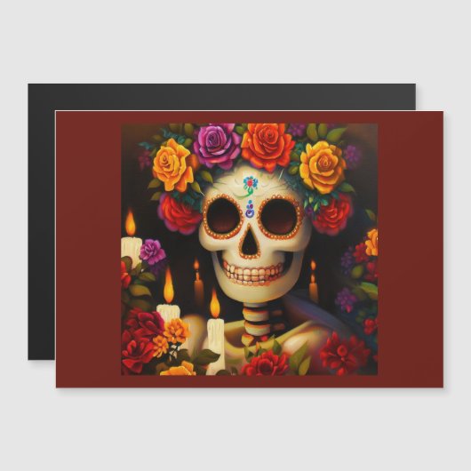 Dag van de Dode Suikerschedel 3 (Voorkant / Achterkant)