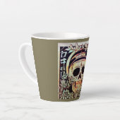 Dag van de Dode Suikerschedel 3 Latte Mok (Linkerhoek)