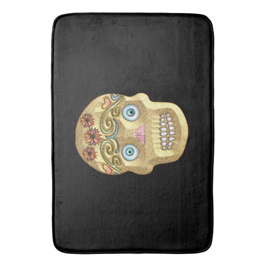 Dag van de dode suikerschedel (blond) badmat (Voorkant Verticaal)