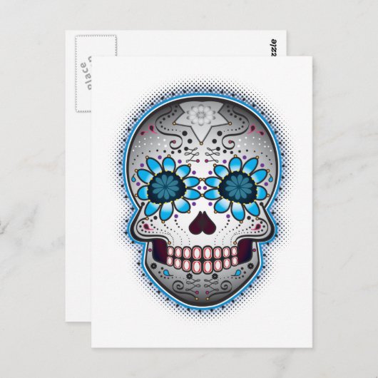 Dag van de dode suikerschedel briefkaart (Voorkant / Achterkant)