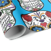 Dag van de dode suikerschedel cadeaupapier (Rol Hoek)