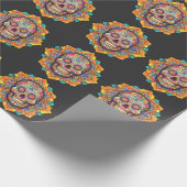 Dag van de dode suikerschedel cadeaupapier (Hoek)