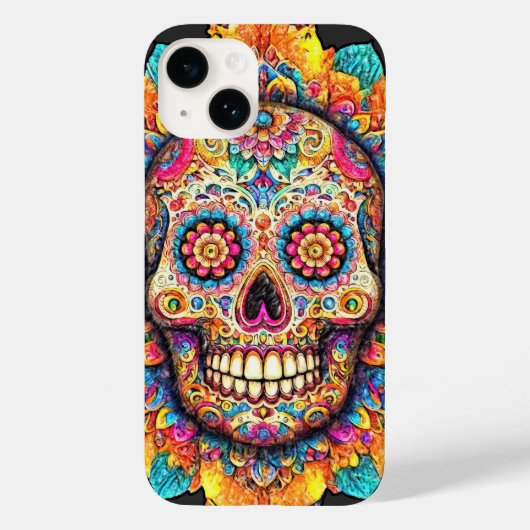 Dag van de dode suikerschedel Case-Mate iPhone case (Achterkant)