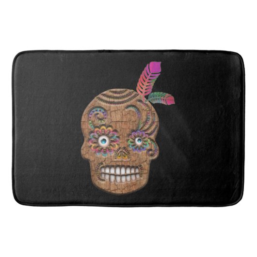 Dag van de Dode Suikerschedel (Cedar) Badmat (Voorkant)