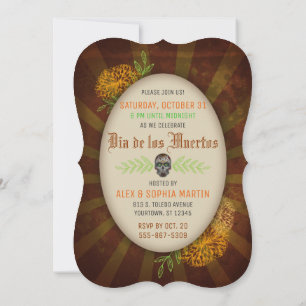 Dag van de dode suikerschedel Halloween Kaart