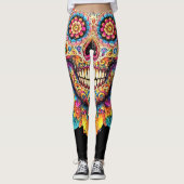 Dag van de dode suikerschedel leggings (Voorkant)