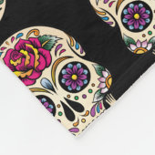 Dag van de dode suikerschedel met Roos Fleece Deken (Hoek)