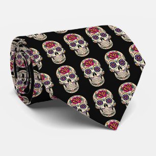 Dag van de dode suikerschedel met Roos Stropdas