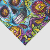 Dag van de dode suikerschedel tissuepapier (Detail)