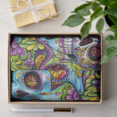 Dag van de dode suikerschedel tissuepapier (Geschenk)