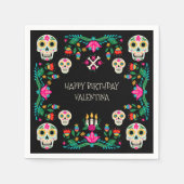 Dag van de Dode Suikerschedels Gepersonaliseerd Servet (Voorkant)