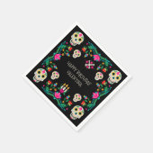 Dag van de Dode Suikerschedels Gepersonaliseerd Servet (Hoek)