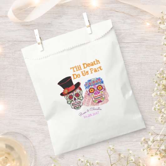 Dag van de dode-suikerstroopper-bride- en -bruidep bedankzakje (Geknipt)