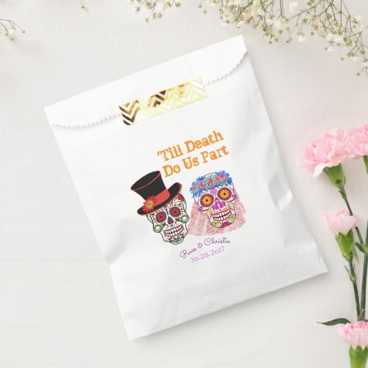 Dag van de dode-suikerstroopper-bride- en -bruidep bedankzakje (Gezegeld)
