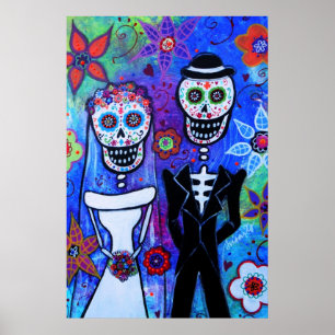 Dag van de dode Te Amo Wedding Couple Poster