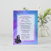 Dag van de dode Ultraviolet bruiloft Uitnodigingen (Staand voorkant)