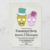 Dag van de Dode Verlovingsfeest Uitnodiging (Voorkant / Achterkant)