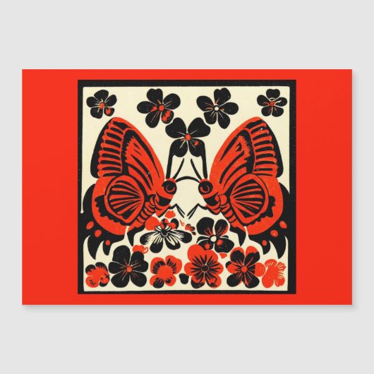 Dag van de Dode Vlinders Woodcut 3 (Voorkant)