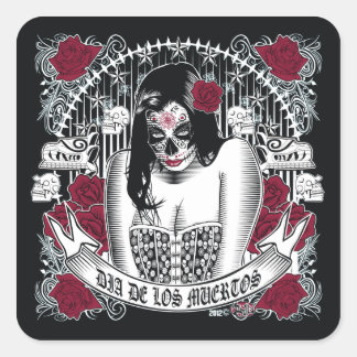 Dag van de dode vrouw sticker Richard legarreta