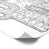 Dag van de Dode Woestijn Cactus Kleurplaat Art Poster (Hoek)