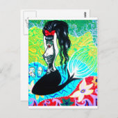 Dag van de dode zeemeerminkunst briefkaart (Voorkant / Achterkant)
