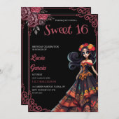 Dag van de Dode Zoete 16 uitnodiging (Voorkant / Achterkant)