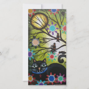 Dag van de dode, zwarte Kat Art_ fotokaart