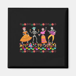 Dag Van De Doden Dia De Los Muertos Mexicaans Skel Magneet