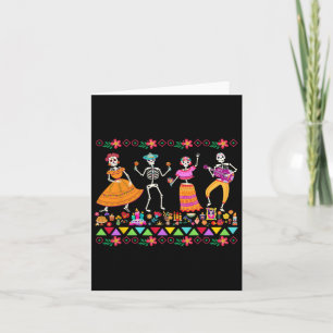 Dag van de Doden Dia de los Muertos Mexicaanse Ske Kaart