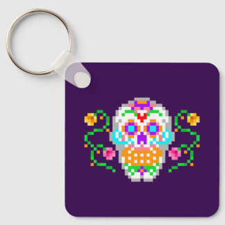 Dag van de Doden geïnspireerd Sugar Skull Sleutelh Sleutelhanger