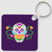 Dag van de Doden geïnspireerd Sugar Skull Sleutelh Sleutelhanger (Achterkant)