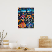 Dag van de doden kleurrijk ontwerp poster (Keuken)