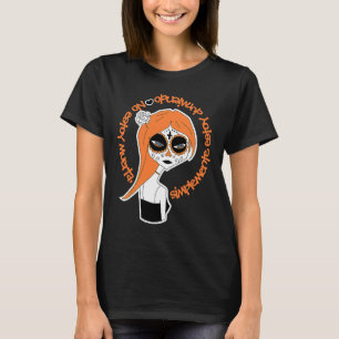 Dag van de Doden La Catrina Suiker Skull Dia de lo T-shirt