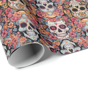 Dag van de Doden of Halloween Sugar Skulls Cadeaupapier