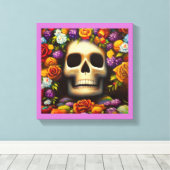 Dag van de Doden Ofrenda 5 Canvas Afdruk (Insitu (Houten vloer))