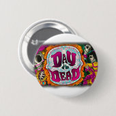 Dag van de Doden Ronde Button 5,7 Cm (Voorkant /achterkant)
