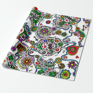 Dag Van De Doden Snoep Skull Inpakpapier