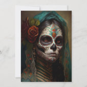 Dag van de doden V3-Vrouwen Olieverf Uitnodigingen (Voorkant)