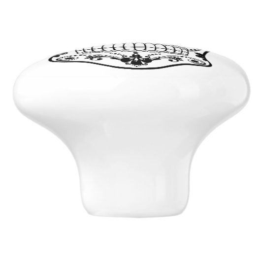 DAG VAN DE DOOD 1 KERAMISCHE KNOP (Zijkant)