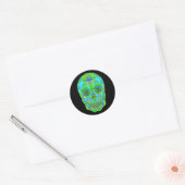 Dag van de dood 3 ronde sticker (Envelop)