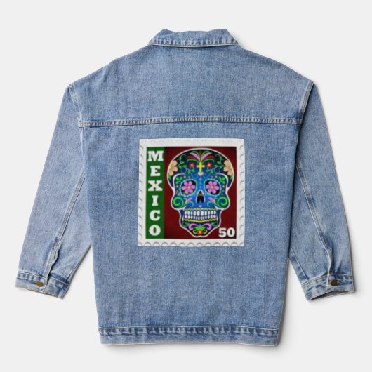 Dag van de dood denim jacket (Achterkant)