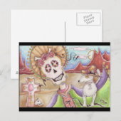 Dag van de dood, "Dusk with Dog" Briefkaart (Voorkant / Achterkant)