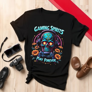 Dag van de Dood Gaming Skull Design T-shirt