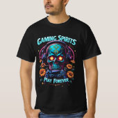 Dag van de Dood Gaming Skull Design T-shirt (Voorkant)