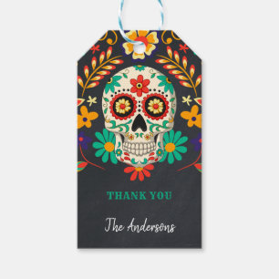Dag van de Dood Halloween Partij Dank je wel Cadeaulabel