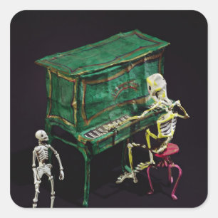 Dag van de dood is muzikant vierkante sticker