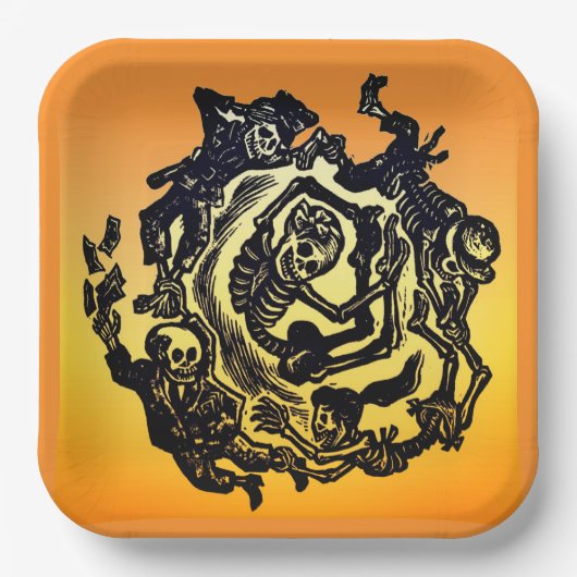 Dag van de dood - José Guadalupe Posada Papieren Bordje (Voorkant)