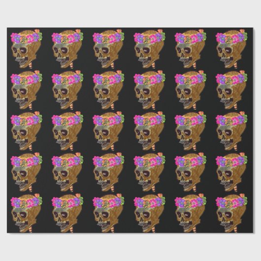 Dag van de dood of Halloween Cadeaupapier (Vlak)