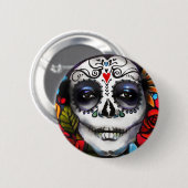 Dag van de dood ronde button 5,7 cm (Voorkant /achterkant)